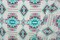 Teal-White-Multi Rayon Aztec Printed Voile Woven Fabric By the Yard